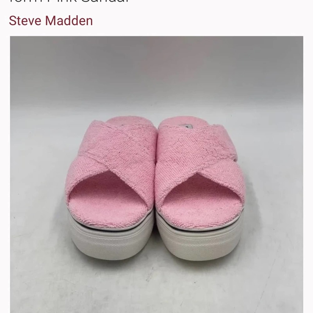 Steve Madden Rotation Pink Slides 10 Barbie Style… - image 3